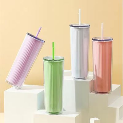 24 Unzen umweltfreundliche farbenfrohe Plastik-Acryl-Wasserflaschen