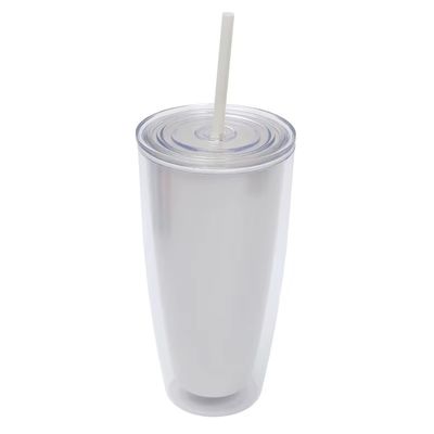 TOUR Anwendbar Erwachsene 24oz BPA-freier Doppelwand-Plastik-Tumbler mit Stroh und Deckel