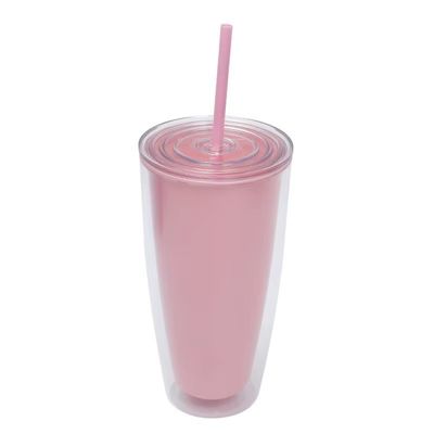 Custom Logo 24oz Doppelwand Klar Plastik-Tumbler für Erwachsene Keine Wärmedämmung