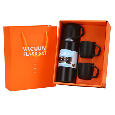 Edelstahl-Drei-Kopf-Vakuum-Isolier-Wasserbecher Geschenk-Set für Firmenversammlungen