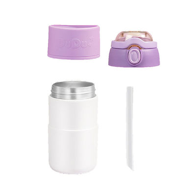 Geschäftsgeschenke Hochwertige Doppelwand Edelstahl Wasserflasche mit Strohbecher Set