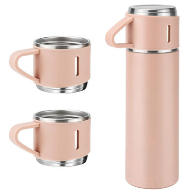 500 ml Doppelwand-Flaschen aus Edelstahl mit zwei Kaffeetassen