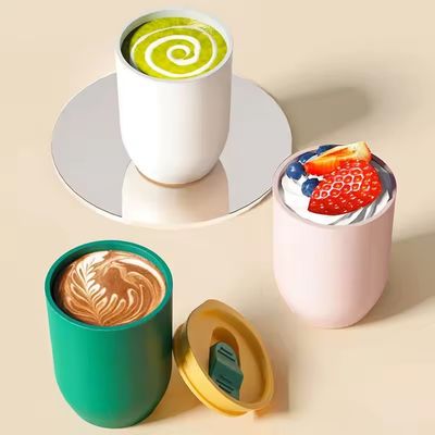 12oz umweltfreundliche AS-Kaffeebecher aus Kunststoff für moderne Designzubehör mit Stroh