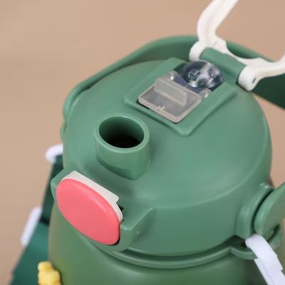 Isolierte Edelstahl-Wasserflasche 800 ml Kapazität Flip-Top Deckel BPA-frei mit Stroh