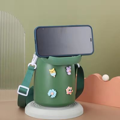 Isolierte Edelstahl-Wasserflasche 800 ml Kapazität Flip-Top Deckel BPA-frei mit Stroh