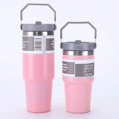 20oz 30oz Edelstahl Vakuum isolierte Tumbler mit Griff Deckel Custom Logo Ideal