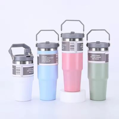 20oz 30oz Edelstahl Vakuum isolierte Tumbler mit Griff Deckel Custom Logo Ideal