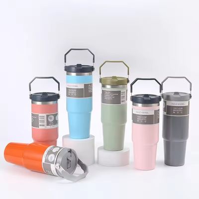 Kaffeetumbler aus Edelstahl mit Griff, benutzerdefinierte Logo-Tumbler 20 Oz 30 Oz 1 Stück
