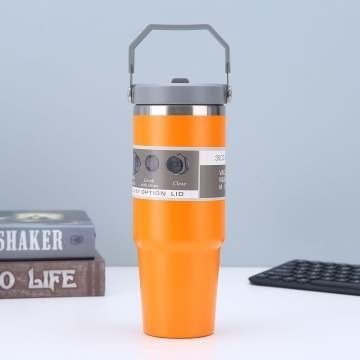 Modernes Design 20oz Edelstahl Vakuum isolierte Tumbler mit Griff Deckel Custom Logo