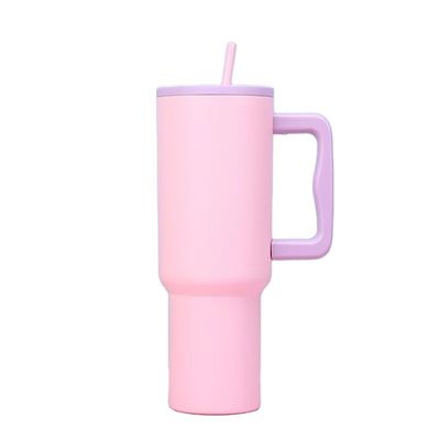 Wiederverwendbare Edelstahl-Tumbler 40oz-Tumbler mit Griff und Strohdeckel