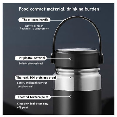 600 ml Wasserflasche aus Edelstahl für Erwachsene mit Stroh Doppelwand Vakuumisoliert