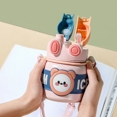 Benutzerdefiniertes Logo akzeptiert Schönes Design Portable 850ml Doppelgetränke-Tassen-Thermos für Kinder