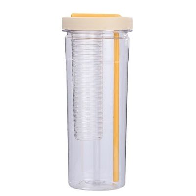 Großkapazität Outdoor Portable Strohsaft Trinkwasserflasche Tasse mit Teehalle Custom Logo Kunststoff