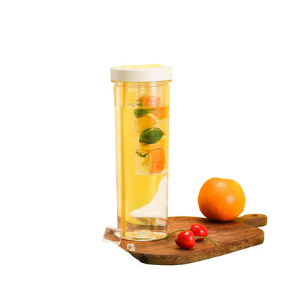Großkapazität Outdoor Portable Strohsaft Trinkwasserflasche Tasse mit Teehalle Custom Logo Kunststoff