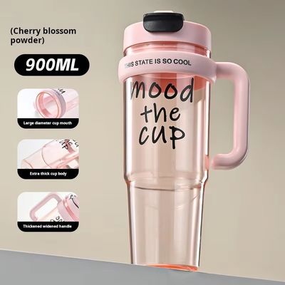 Outdoor-Sport- und Reisebegleiter für Mädchen 900 ml Plastikwasserbecher mit Sprühfunktion