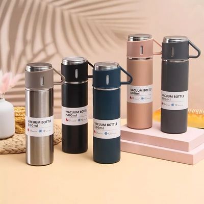 Muster Liefern Edelstahl Vakuum Flasche Thermosbecher Geschenk Set für Unternehmen