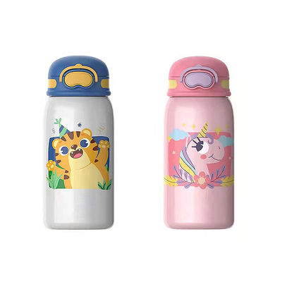 Blaue Kinder Edelstahl Vakuum Doppelwand Breitmaul Sport Isolierte Wasserflasche