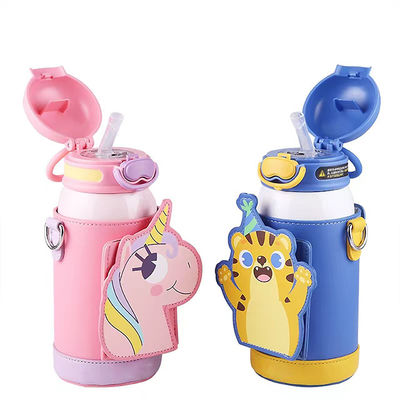 Blaue Kinder Edelstahl Vakuum Doppelwand Breitmaul Sport Isolierte Wasserflasche
