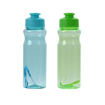 Unisex Sport Custom Logo BPA-freie Plastik-Trinkwasserflaschen mit Abdeckung für Zubehör