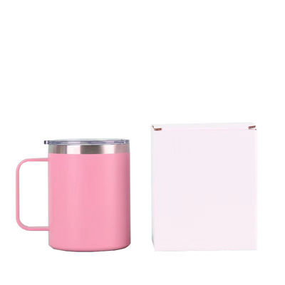 16oz Edelstahl Vakuum Isolierte Kaffeetasse mit Griff und Custom Logo Druck
