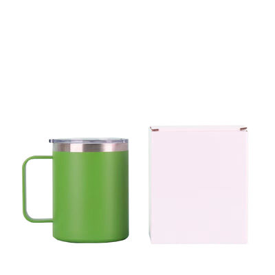 Custom Logo 12 oz 304 Edelstahl Kaffeetasse Outdoor Camping Tragbare Tasse mit Griff