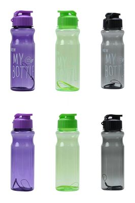 500 ml PET BPA-freie Tasse Plastik-Trinkwasserflaschen mit Gurt für Fitness-Routinen