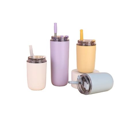 Kinder BPA-freier Tumbler mit Stroh Doppelwand Edelstahl Vakuum Tasse 280ml/500ml