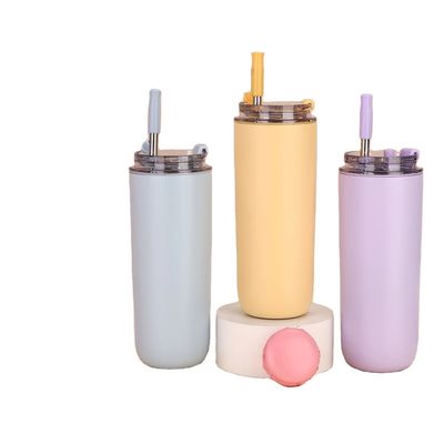 Kinder BPA-freier Tumbler mit Stroh Doppelwand Edelstahl Vakuum Tasse 280ml/500ml