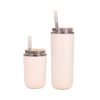 Kinder BPA-freier Tumbler mit Stroh Doppelwand Edelstahl Vakuum Tasse 280ml/500ml