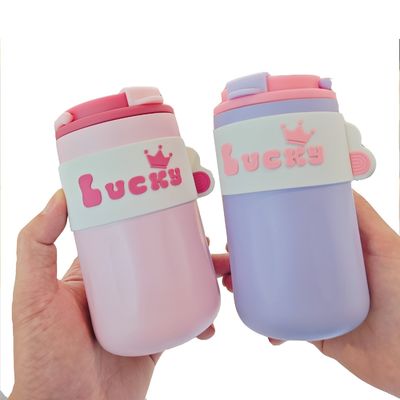 420 ml Edelstahl Wasserflasche Vakuumflasche Doppelwand Isolierte Flasche Reisetasche mit Deckel