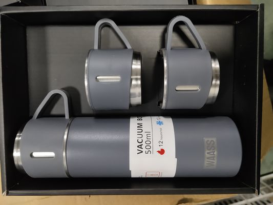 Alle Geschäftsgeschenk Set Edelstahl Wasserflasche Flasche mit 2 Tassen und Vakuumflasche