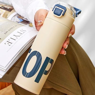 Schöne Form Edelstahl Vakuumflasche mit gerader Tasse und hervorragender Isolierung