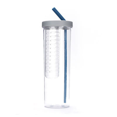 800 ml Plastik Outdoor Sport Strohsaft Trinkwasserflasche Tasse mit benutzerdefiniertem Logo