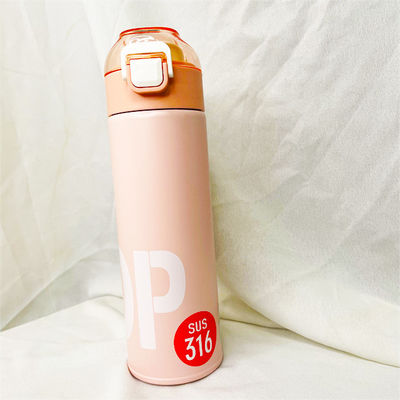 Schöne Form Edelstahl Vakuumflasche mit gerader Tasse und hervorragender Isolierung