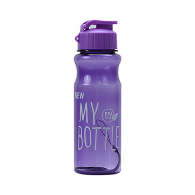 Custom 500ml PET BPA kostenlose persönliche Tasse Sport Plastik Trinkwasserflaschen mit Strap mehrere Farben