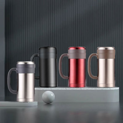 Edelstahl-Reisemug mit Griff Genießen Sie Ihre Lieblingsgetränke jederzeit und überall