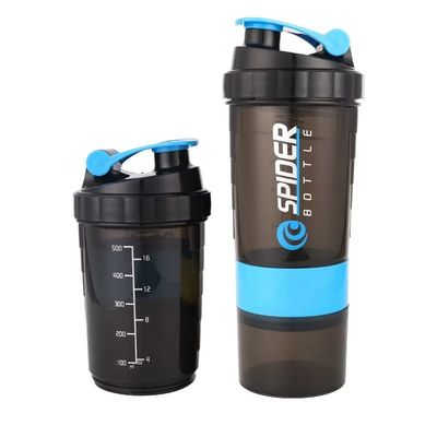 BPA-freies Protein Fitnessstudio Kunststoff Gewürz Wasser Leer Glitter Shaker Flasche Tasse mit Mixer