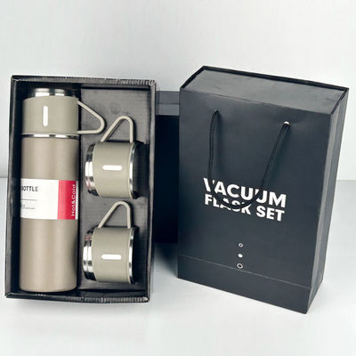 500 ml Kapazität Business Cup Edelstahl Thermosflaschen Wasserflasche mit 3 Deckeln Rosa