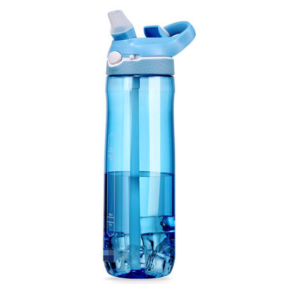Farbenfrohe Sport-Shaker mit Stroh einfache und beliebte 25oz Tritan Plastik Wasserflasche