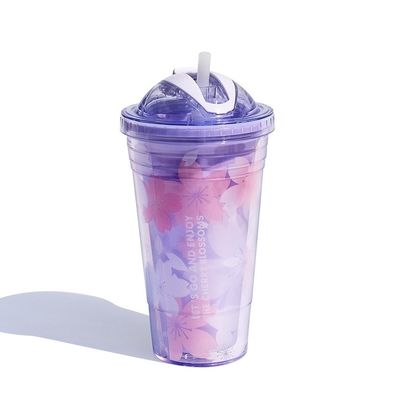 400g Doppelwandbecher mit Stroh Die beliebteste Mode-Wasserflasche