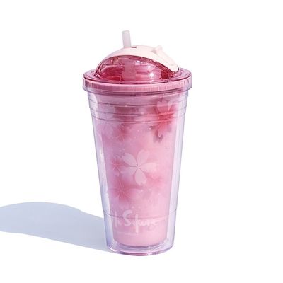 400g Doppelwandbecher mit Stroh Die beliebteste Mode-Wasserflasche