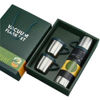 680 ml Edelstahl Vakuumflasche Set perfekt für Geschäftsförderung 3 Deckel enthalten