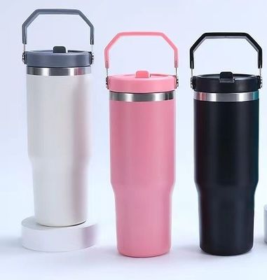 30oz 304 Edelstahl Thermos Vakuum Flasche Farbiges Custom Logo Reise Kaffeetasse Wiederverwendbare Flasche