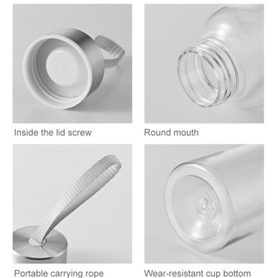 Minimalistischer Design-Stil 300 ml 400 ml 500 ml Plastikflasche für Outdoor-Sport und Reisen