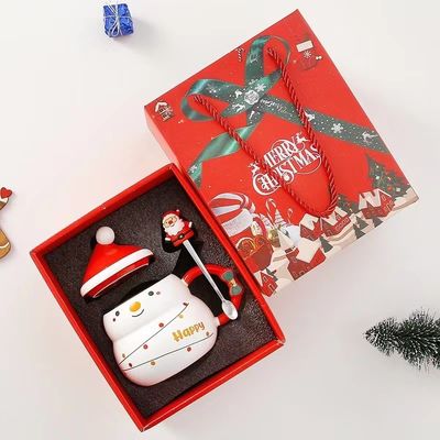Kreative Weihnachtskaffeebecher 480 ml Kapazität Sublimationsdruck Santa Claus Design