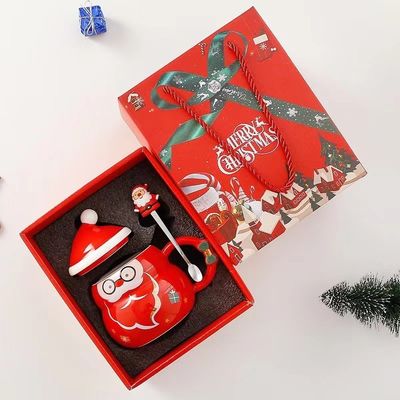 Kreative Weihnachtskaffeebecher 480 ml Kapazität Sublimationsdruck Santa Claus Design