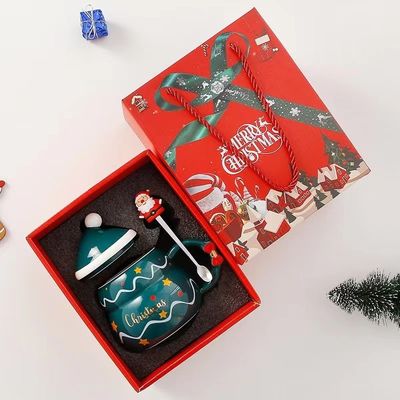 Kreative Weihnachtskaffeebecher 480 ml Kapazität Sublimationsdruck Santa Claus Design