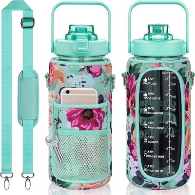 Wärmedämmungsleistung Keine 2000 ml Wasserflasche mit Neopren-Hülle und Gurt