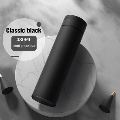 Benutzerdefiniertes Logo akzeptiert 304 Edelstahl Thermos-Tasse mit Temperatur-Display-Kappe