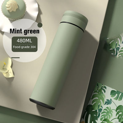 Benutzerdefiniertes Logo akzeptiert 304 Edelstahl Thermos-Tasse mit Temperatur-Display-Kappe